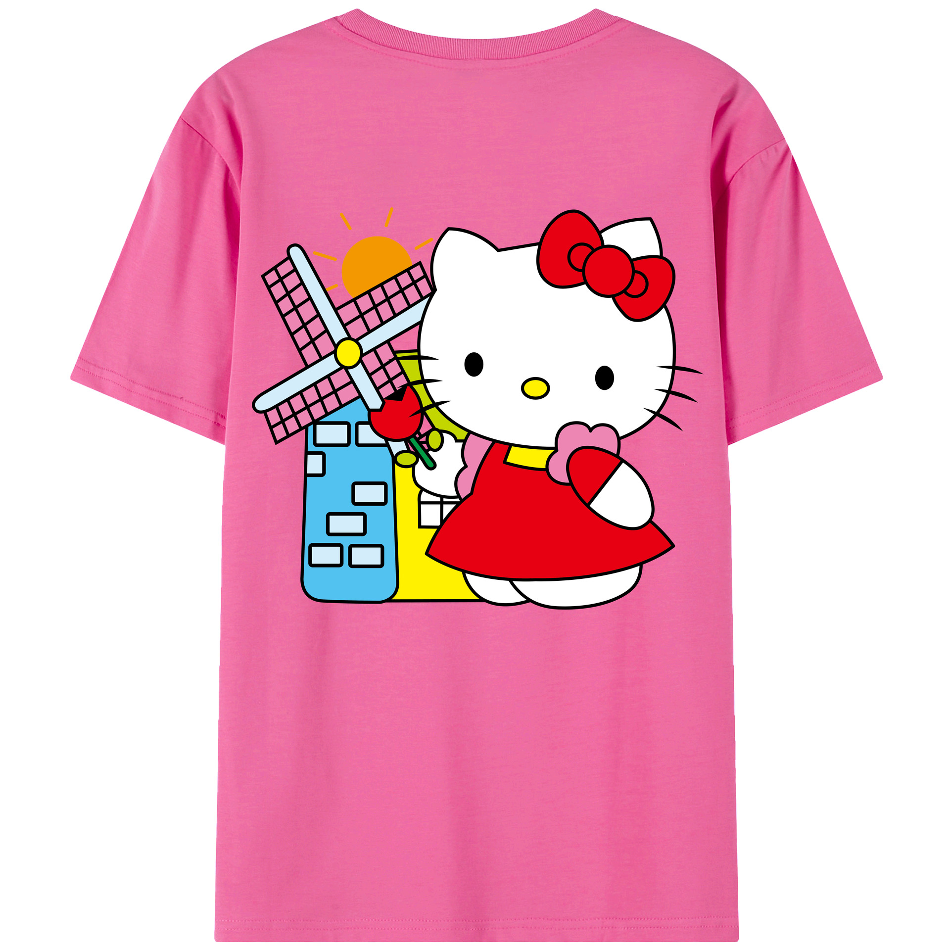 （画像用） Hello Kitty ハローキティ レディース半袖Tシャツ(バックプリント)